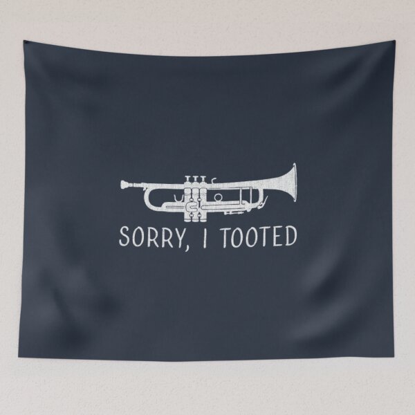 Item preview, Sorry I Tooted Marching Band Trumpet distressed de designed and sold by GiaTianes.