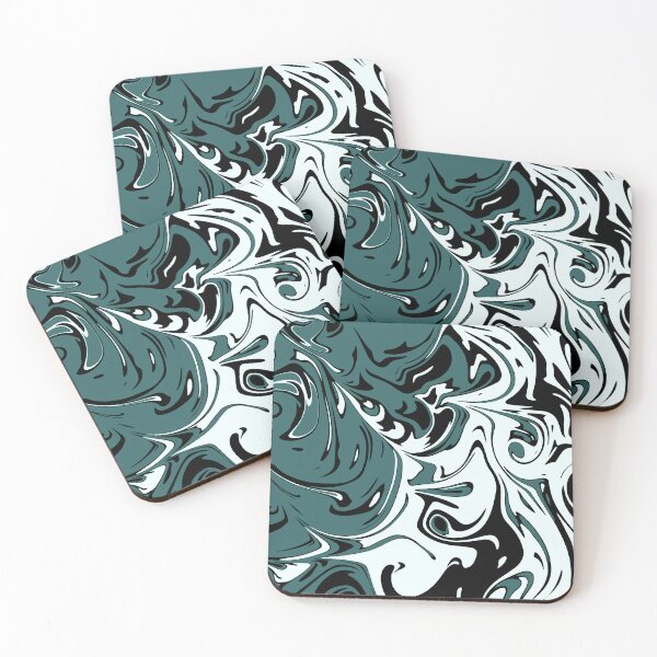 Item preview, Teal black liquid abstract Art  designed and sold by Tshirtstory.