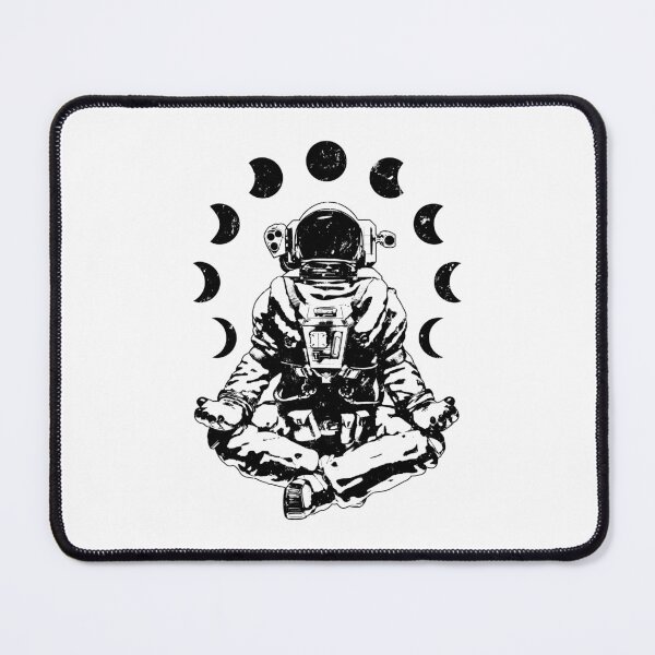 Item preview, Yoga Astronaut Moon Phase Zen Meditation Lotus Pose designed and sold by GrandeDuc.