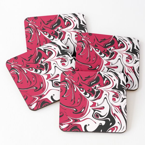 Item preview, Red black white liquid abstract Art  designed and sold by Tshirtstory.