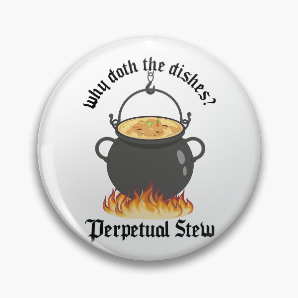 Item preview, Perpetual Stew Broth cauldron Medieval History Studies designed and sold by alltheprints.