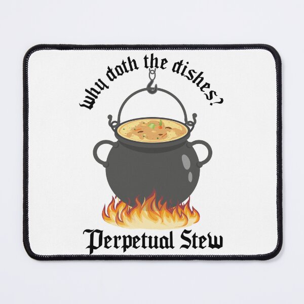 Item preview, Perpetual Stew Broth cauldron Medieval History Studies designed and sold by alltheprints.