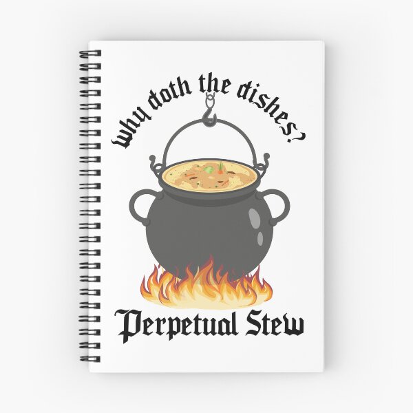 Item preview, Perpetual Stew Broth cauldron Medieval History Studies designed and sold by alltheprints.