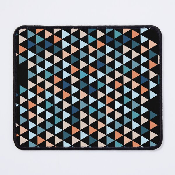 Item preview, Colorful Modern Geometry Triangle Pattern in Black Background designed and sold by MyArt23.