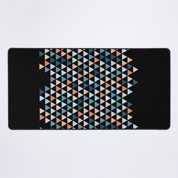 Item preview, Colorful Modern Geometry Triangle Pattern in Black Background designed and sold by MyArt23.