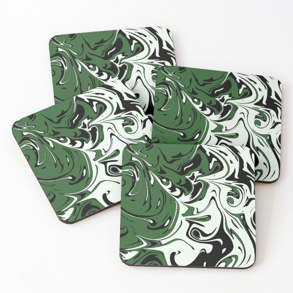 Item preview, Green Black liquid abstract Art  designed and sold by Tshirtstory.