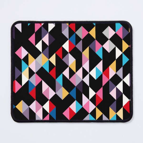 Item preview, Colorful Modern Geometry Triangle Confetti with Black Background designed and sold by MyArt23.