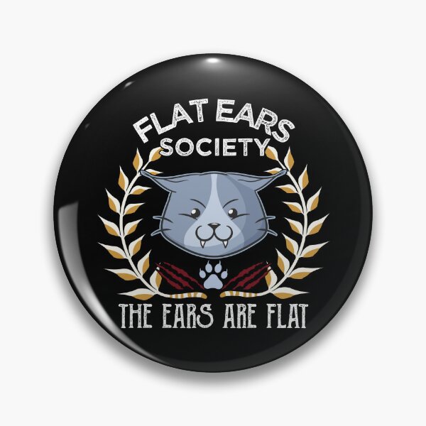 Item preview, The Flat Ear Society Angry Cat Funny Meme designed and sold by alltheprints.