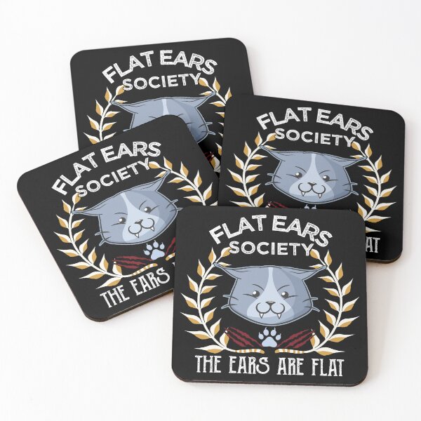 Item preview, The Flat Ear Society Angry Cat Funny Meme designed and sold by alltheprints.