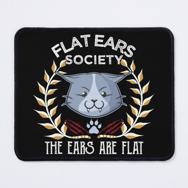 Item preview, The Flat Ear Society Angry Cat Funny Meme designed and sold by alltheprints.