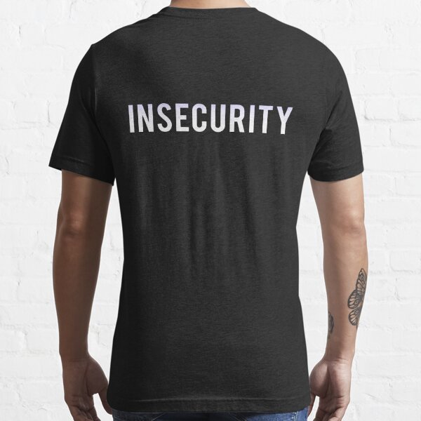 Black Security T Shirt with Back Imprint