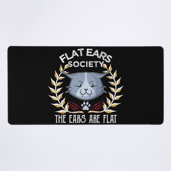 Item preview, The Flat Ear Society Angry Cat Funny Meme designed and sold by alltheprints.