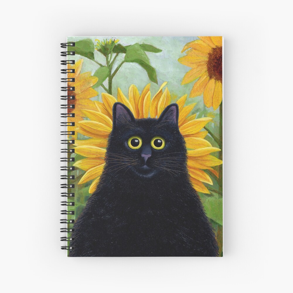 Dan de Lion with Sunflowers Spiral Notebook