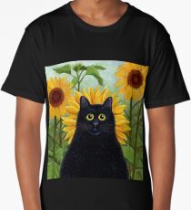 Dan de Lion with Sunflowers Long T-Shirt