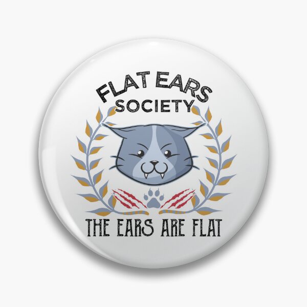 Item preview, The Flat Ear Society Angry Cat Funny Meme designed and sold by alltheprints.