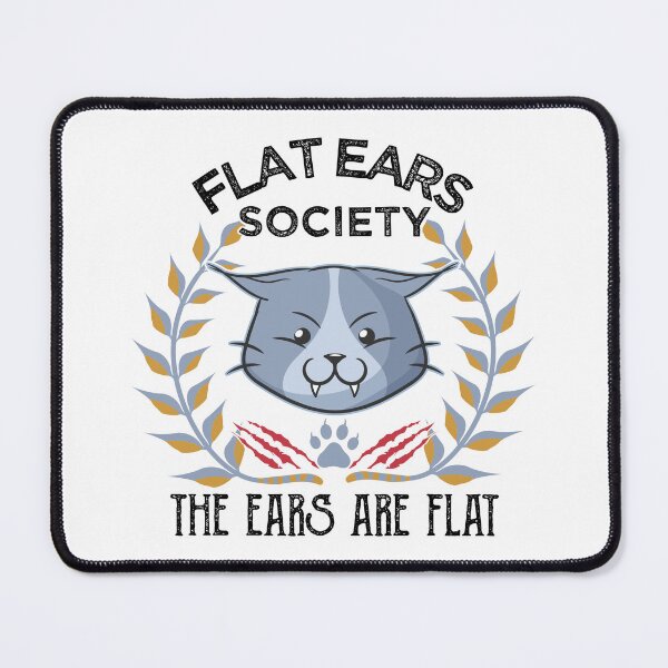 Item preview, The Flat Ear Society Angry Cat Funny Meme designed and sold by alltheprints.