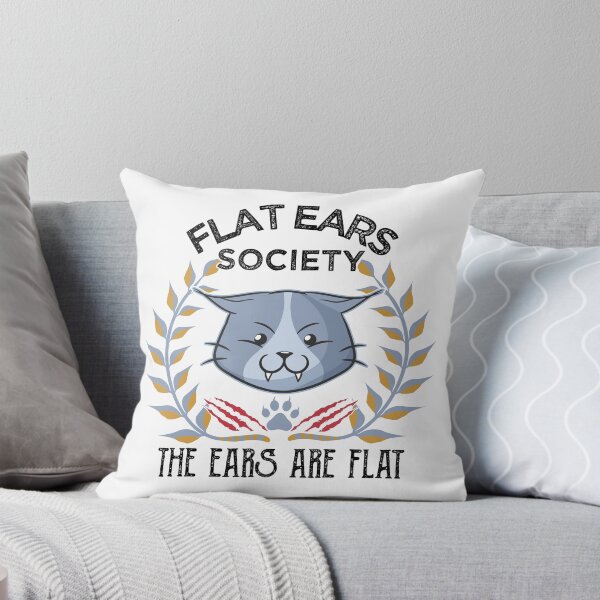 Item preview, The Flat Ear Society Angry Cat Funny Meme designed and sold by alltheprints.