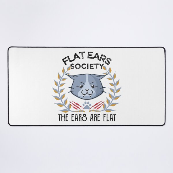 Item preview, The Flat Ear Society Angry Cat Funny Meme designed and sold by alltheprints.