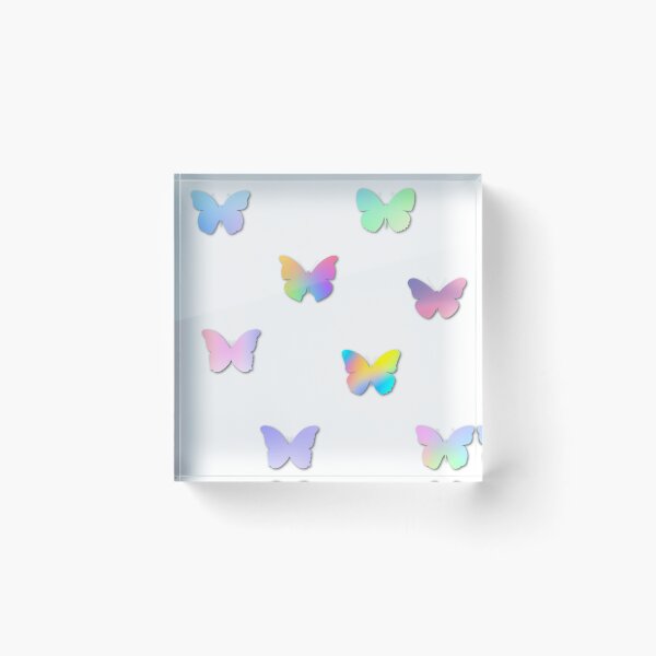 Item preview, 8pcs Butterfly Sticker Sheet || Neon & Pastel Gradient designed and sold by Eagerly Elementary Music.