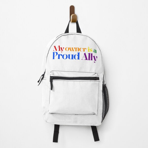 Item preview, My owwner is a proud ally || Typography || Pride colors designed and sold by mindischaos.
