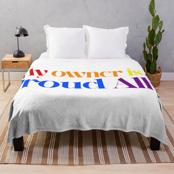 Item preview, My owwner is a proud ally || Typography || Pride colors designed and sold by mindischaos.