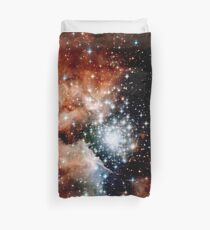 Red Galaxy Duvet Cover