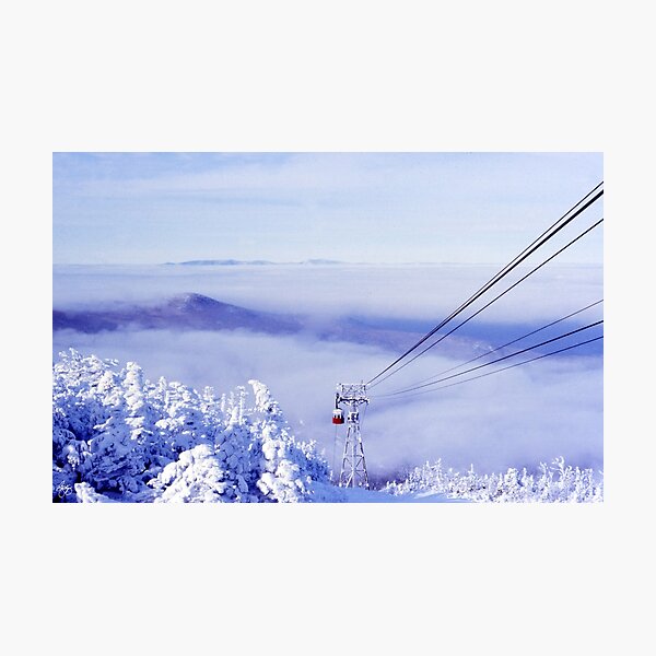 Tram in the Clouds on Cannon Mountain Photographic Print