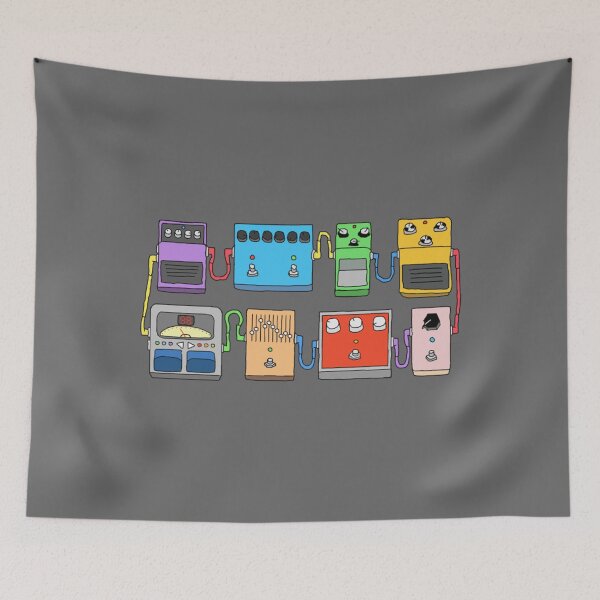 Item preview, GUITAR PEDALS Recording Studio Engineer Guitarist Gear Foot Effect Pedals Music Illustration Mug Sti designed and sold by AntoniofCaruso.