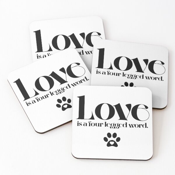 Item preview, Love is a four legged word Typography Deisgn designed and sold by mindischaos.
