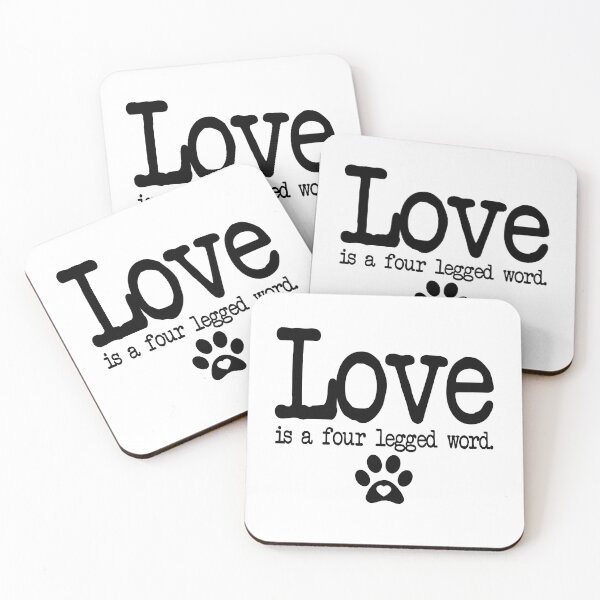 Item preview, Love is a four legged word Typography Deisgn designed and sold by mindischaos.