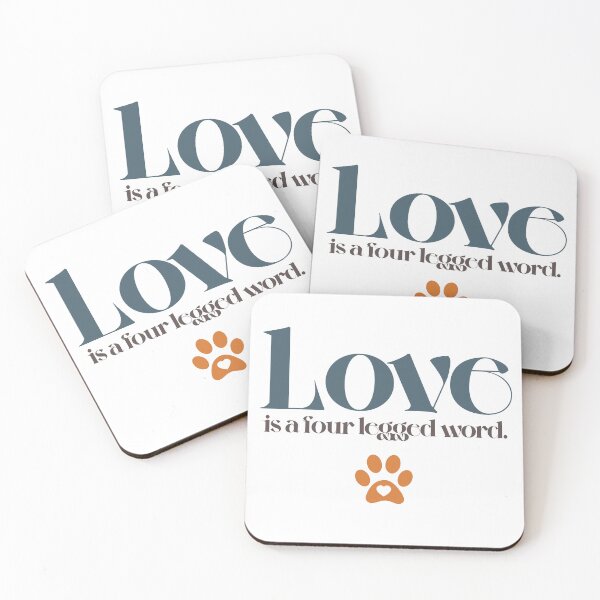 Item preview, Love is a four legged word Typography Deisgn designed and sold by mindischaos.
