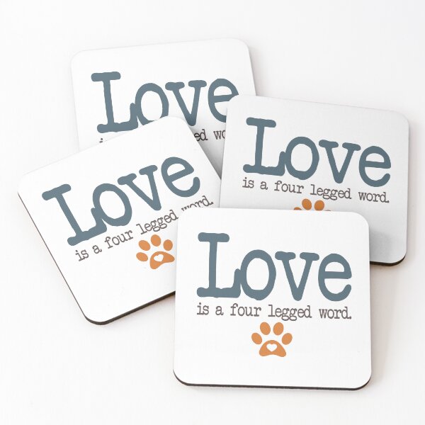 Item preview, Love is a four legged word Typography Deisgn designed and sold by mindischaos.