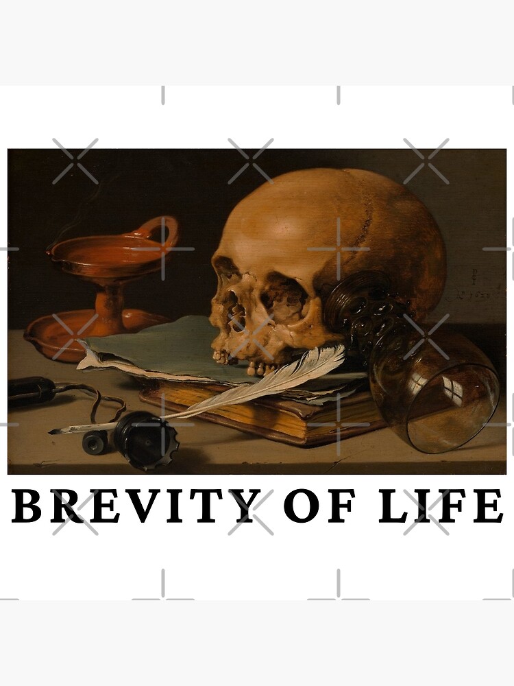 "Pieter Claesz - Still Life with a Skull and a Writing Quill" Art Print