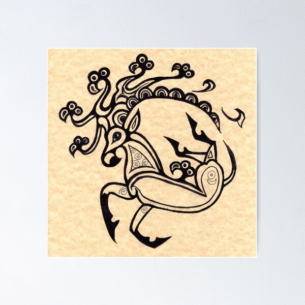 Vector Tattoo of Altai Princess Ukoka. Stock Vector - Illustration of  princess, alan: 236125331