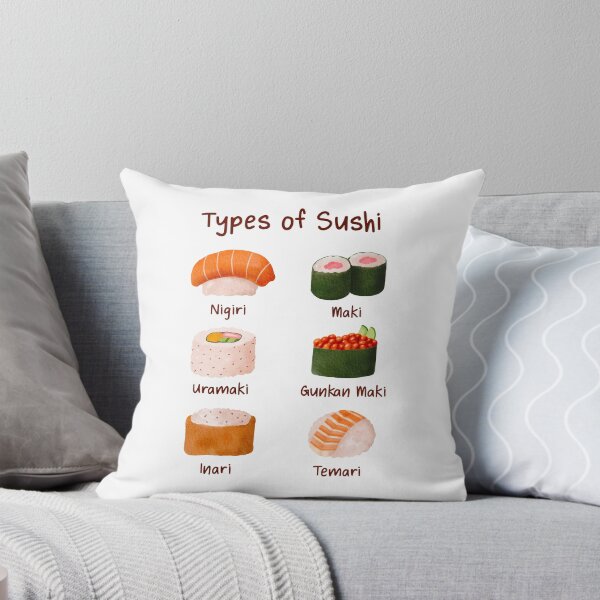 Item preview, Watercolor Types Of Sushi Chart designed and sold by rustydoodle.