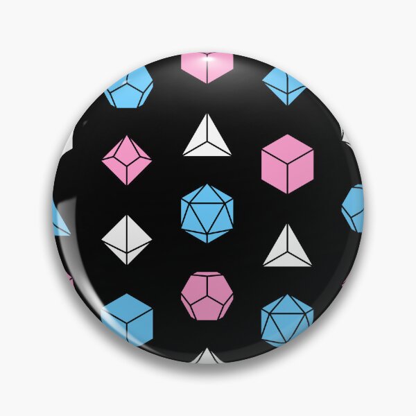 Artikelvorschau, Trans Pride Flag Polyhedral Dice entworfen und verkauft von cynmoon.