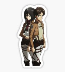 Mikasa and Eren Anime Inspired Shirt Sticker