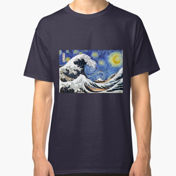 Iconic Starry Night Wave of Kanagawa Classic T-Shirt