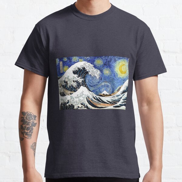Iconic Starry Night Wave of Kanagawa Classic T-Shirt
