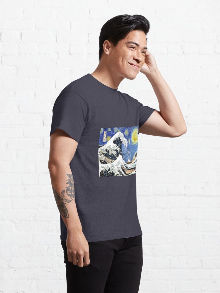 Alternate view of Iconic Starry Night Wave of Kanagawa Classic T-Shirt