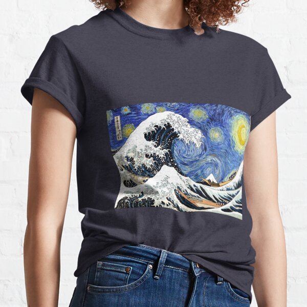 Iconic Starry Night Wave of Kanagawa Classic T-Shirt