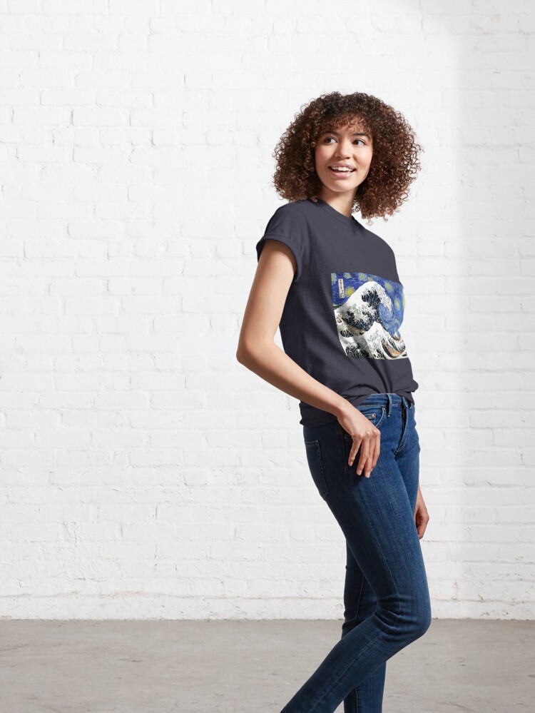 Alternate view of Iconic Starry Night Wave of Kanagawa Classic T-Shirt