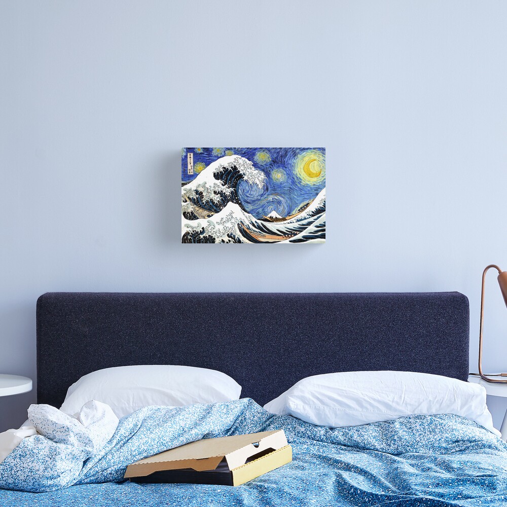 Iconic Starry Night Wave of Kanagawa Canvas Print