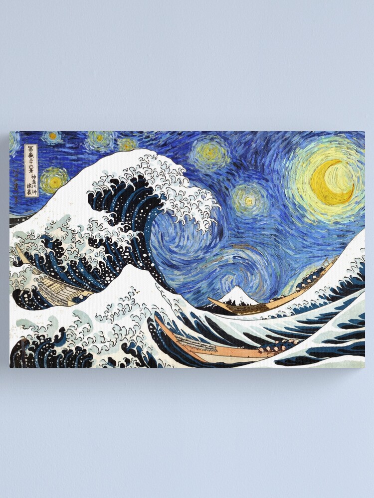 Alternate view of Iconic Starry Night Wave of Kanagawa Canvas Print