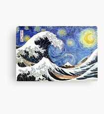 Iconic Sternennachtwelle von Kanagawa Metalldruck