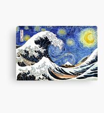 Iconic Starry Night Wave of Kanagawa Canvas Print
