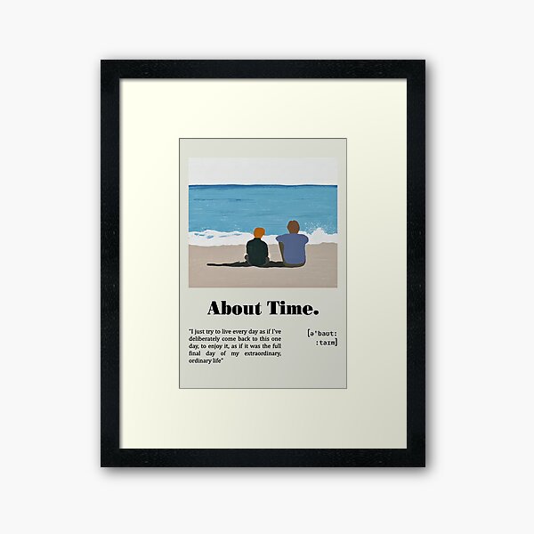 About Time Romance Movie Poster, Classic Old Movie About Time Wall Art Framed Art Print