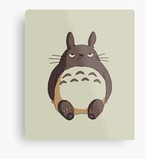 Grumpy Totoro Metal Print