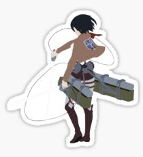 Mikasa Inspired Anime Shirt Sticker