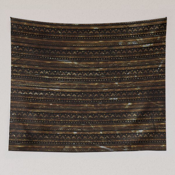 Item preview, Aztec Black Tinsel Gold designed and sold by rapplatt.